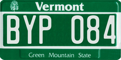 VT license plate BYP084