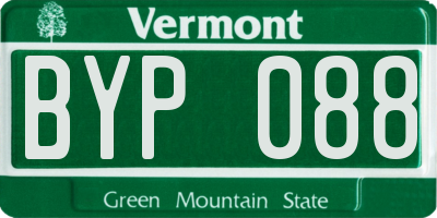 VT license plate BYP088