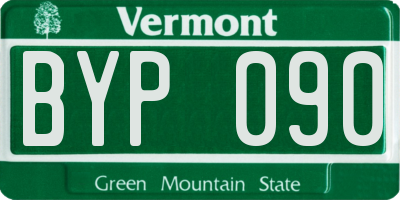 VT license plate BYP090