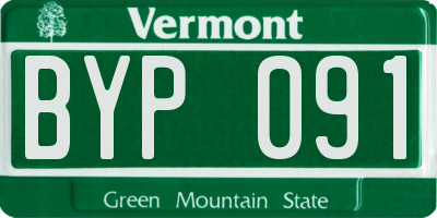 VT license plate BYP091