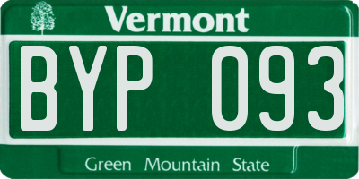 VT license plate BYP093