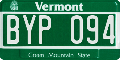 VT license plate BYP094