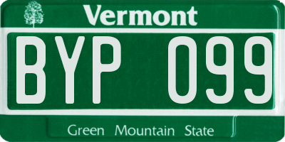 VT license plate BYP099