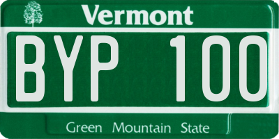 VT license plate BYP100
