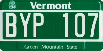 VT license plate BYP107