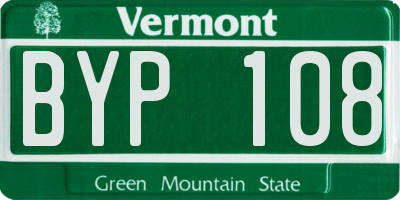 VT license plate BYP108