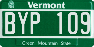 VT license plate BYP109