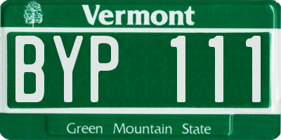 VT license plate BYP111