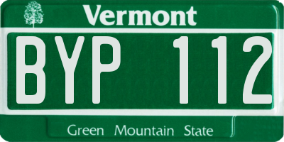 VT license plate BYP112