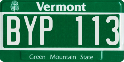 VT license plate BYP113