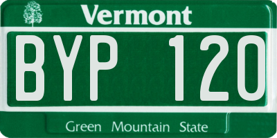 VT license plate BYP120
