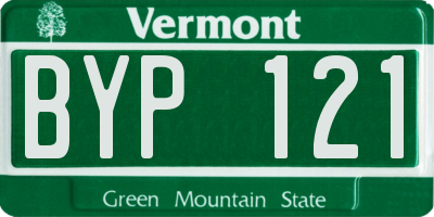 VT license plate BYP121