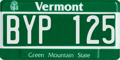 VT license plate BYP125