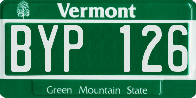 VT license plate BYP126