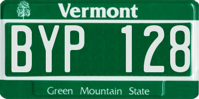 VT license plate BYP128