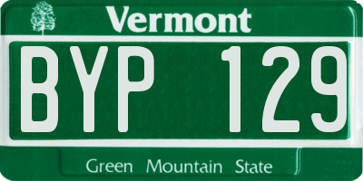 VT license plate BYP129