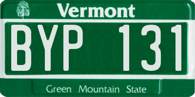 VT license plate BYP131