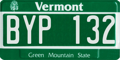 VT license plate BYP132