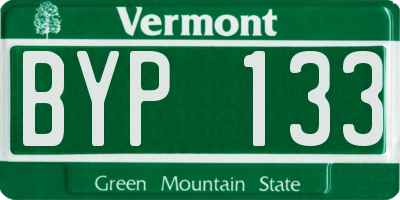 VT license plate BYP133