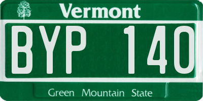 VT license plate BYP140
