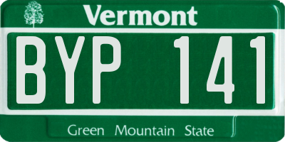 VT license plate BYP141