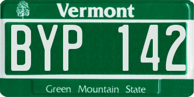 VT license plate BYP142