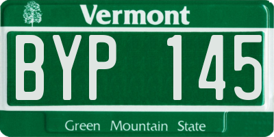 VT license plate BYP145
