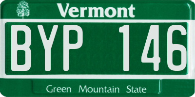 VT license plate BYP146