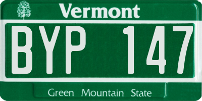 VT license plate BYP147