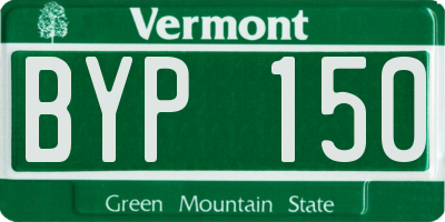VT license plate BYP150