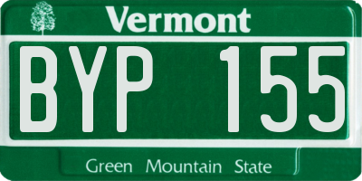 VT license plate BYP155