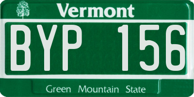 VT license plate BYP156