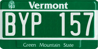 VT license plate BYP157