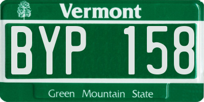 VT license plate BYP158