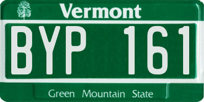 VT license plate BYP161