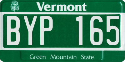 VT license plate BYP165