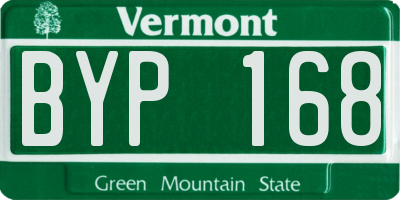 VT license plate BYP168