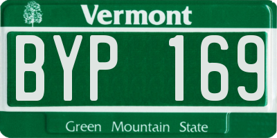 VT license plate BYP169