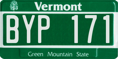 VT license plate BYP171