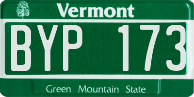 VT license plate BYP173