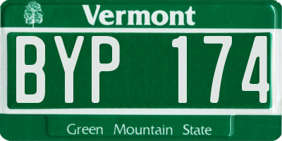 VT license plate BYP174