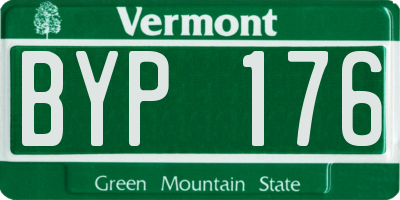 VT license plate BYP176