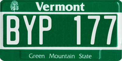 VT license plate BYP177