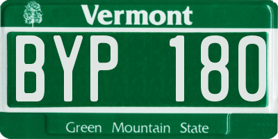 VT license plate BYP180