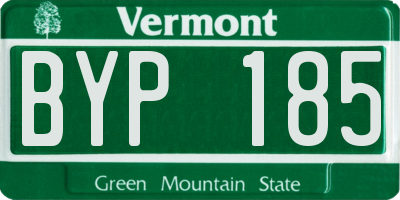 VT license plate BYP185