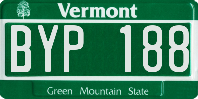 VT license plate BYP188