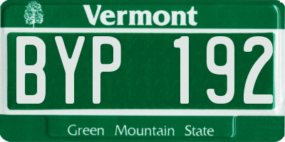 VT license plate BYP192