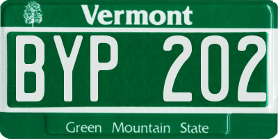 VT license plate BYP202