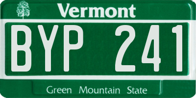 VT license plate BYP241