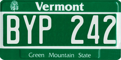 VT license plate BYP242